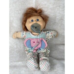 Cabbage Patch Doll Signed By Xavier Roberts Red Hair Blue Pacifier - 1st edition